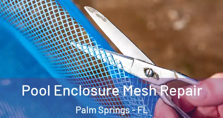  Pool Enclosure Mesh Repair Palm Springs - FL